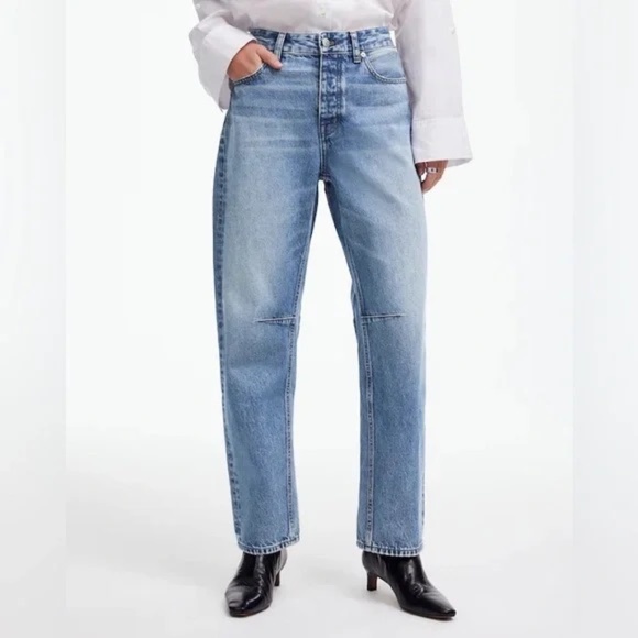 Madewell Pants - MADEWELL The Darted Barrel-Leg Jean size 29 Dobbins WashRigid